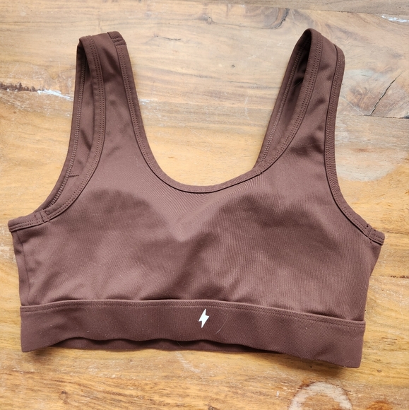 Two piece brown Azurfit gymset, sports bra and leggings - Picture 4 of 7